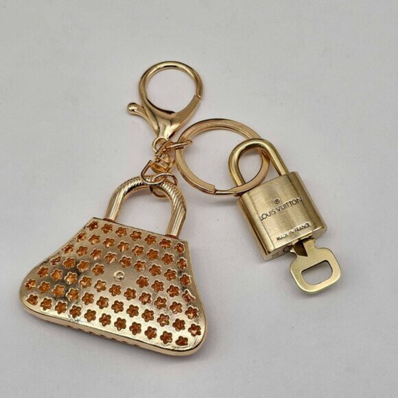 Authentic Louis Vuitton Lock & Key with unbranded Bagcharm, Keycharm, Keychain - Picture 3 of 7